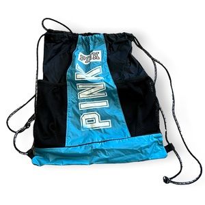 VS Pink Packable Backpack With Two Netted Side Pockets